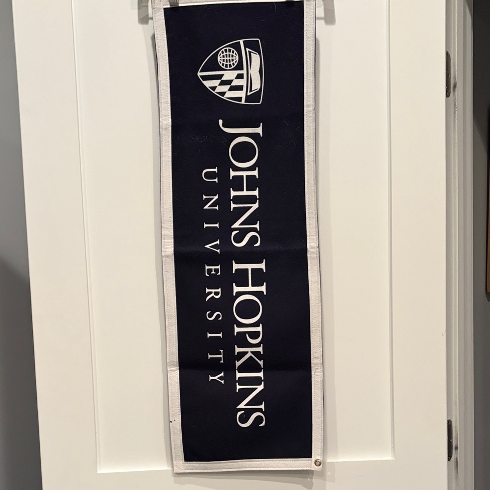 Johns Hopkins University Wall Banner - Navy and White
